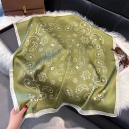 NEW Paisley Silk Square Scarf Women Satin Shawl Wrap Hijab Female Hair Band Wrist Luxury Headkerchief 70*70cm Echarpe Bandana