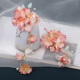 New Artificial Flower Floral Hairpin Forks U-shaped Tassel Hair Clip Fork Vinatge Chinese Style Tassel Headwear Hanfu