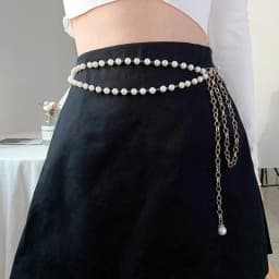 Layered Imitation Pearl Beads Tassel Belts Chains On Pants Fashion Dress Female Waist Chains Women Accessories Gifts