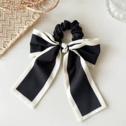 1Pc Fashion Solid Bow Ribbon Tassel Hair Scrunchies Elastic Hair Bands For Women Hair Tie Party Ponytail Ribbon Hair Accessories