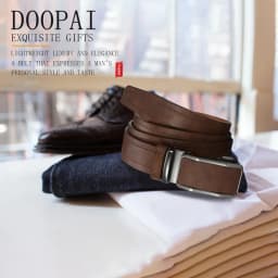 Men's Fashionable Leather Belt Men's High-quality Leather Belt Business Automatic Buckle Ratchet Belt Randomly Adjustable