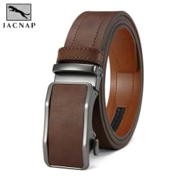 Men's Fashionable Leather Belt Men's High-quality Leather Belt Business Automatic Buckle Ratchet Belt Randomly Adjustable