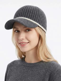 Embellished Wool Baseball Caps Women Men Knitted Hat