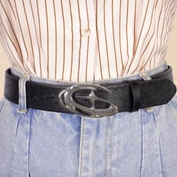 Pu Leather Jeans Belt Simple Fashion Casual Gothic Moon Star Buckle Belt Design Y2K Belt Vintage