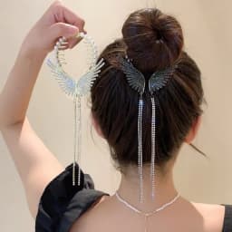 Women's Tassel Diamond Hair Clip Exquisite Glitter Maruko Headband Hair Claw Clip Elegant hair accessory For Girlfriend Wife