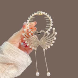 Women's Tassel Diamond Hair Clip Exquisite Glitter Maruko Headband Hair Claw Clip Elegant hair accessory For Girlfriend Wife