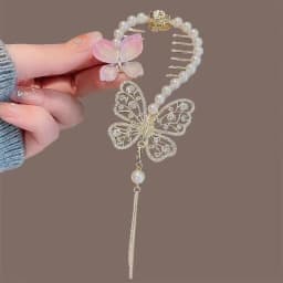 Women's Tassel Diamond Hair Clip Exquisite Glitter Maruko Headband Hair Claw Clip Elegant hair accessory For Girlfriend Wife