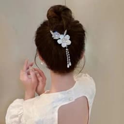 Women's Tassel Diamond Hair Clip Exquisite Glitter Maruko Headband Hair Claw Clip Elegant hair accessory For Girlfriend Wife
