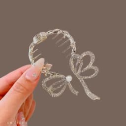 Women's Tassel Diamond Hair Clip Exquisite Glitter Maruko Headband Hair Claw Clip Elegant hair accessory For Girlfriend Wife