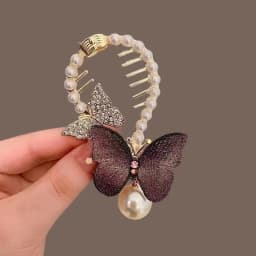 Women's Tassel Diamond Hair Clip Exquisite Glitter Maruko Headband Hair Claw Clip Elegant hair accessory For Girlfriend Wife