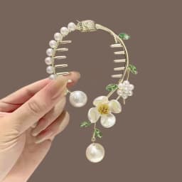 Women's Tassel Diamond Hair Clip Exquisite Glitter Maruko Headband Hair Claw Clip Elegant hair accessory For Girlfriend Wife