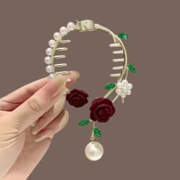 Women's Tassel Diamond Hair Clip Exquisite Glitter Maruko Headband Hair Claw Clip Elegant hair accessory For Girlfriend Wife