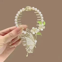 Women's Tassel Diamond Hair Clip Exquisite Glitter Maruko Headband Hair Claw Clip Elegant hair accessory For Girlfriend Wife