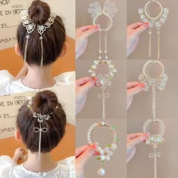 Women's Tassel Diamond Hair Clip Exquisite Glitter Maruko Headband Hair Claw Clip Elegant hair accessory For Girlfriend Wife