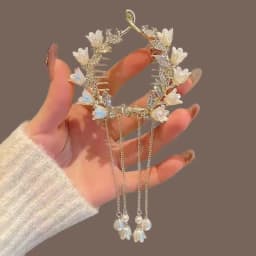 Women's Tassel Diamond Hair Clip Exquisite Glitter Maruko Headband Hair Claw Clip Elegant hair accessory For Girlfriend Wife
