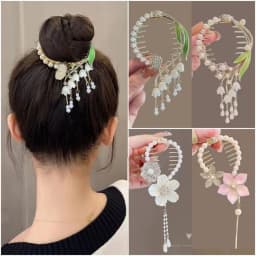 Women's Tassel Diamond Hair Clip Exquisite Glitter Maruko Headband Hair Claw Clip Elegant hair accessory For Girlfriend Wife
