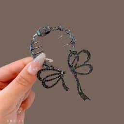 Women's Tassel Diamond Hair Clip Exquisite Glitter Maruko Headband Hair Claw Clip Elegant hair accessory For Girlfriend Wife
