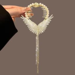 Women's Tassel Diamond Hair Clip Exquisite Glitter Maruko Headband Hair Claw Clip Elegant hair accessory For Girlfriend Wife