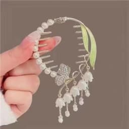 Women's Tassel Diamond Hair Clip Exquisite Glitter Maruko Headband Hair Claw Clip Elegant hair accessory For Girlfriend Wife