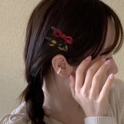 Exquisite high-end feeling ~ South Korea France small bow hair clip, French bangs clip short hair side clip