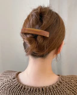 French minimalist temperament~High quality spring clip curved ponytail clip from South Korea France