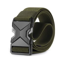 New Fashionable Men's Automatic Buckle Canvas Belt for Casual Pants Father's Day Gift Belt