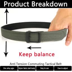 TUSHI Hard 4.3 Wide Thickened Gun Hanging Double-Layer Nylon Cloth Belt Versatile Casual Outdoor Tactical Automatic Buckle Mens