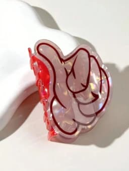 1pc Women's New Simple Casual Acrylic Gesture Hair Clip, Elegant Shark Shaped Ponytail Clip, Minimalist & Unique Hair Accessory