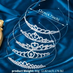 Classic Rhinestone Heart Crown Fashion Jewelry Headpieces Hair Accessories Party Performance Tiara For Women As Gifts