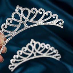 Classic Rhinestone Heart Crown Fashion Jewelry Headpieces Hair Accessories Party Performance Tiara For Women As Gifts