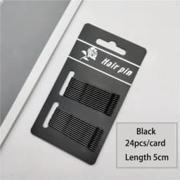 24/50pcs Black Hairpins For Women Hair Clip Lady Bobby Pins Invisible Wave Hairgrip Metal Hairclip Makeup Bangs Fixed Hairgrips