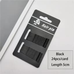 24/50pcs Black Hairpins For Women Hair Clip Lady Bobby Pins Invisible Wave Hairgrip Metal Hairclip Makeup Bangs Fixed Hairgrips