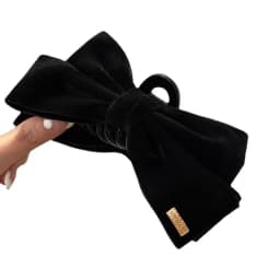 New Style! Black Velvet Big Bow Hair Clips - Women's High - end Hair Accessories, Suitable for Parties, Dances and Daily Life.