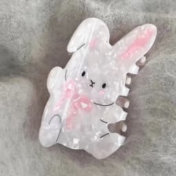 1PC Cute Rabbit Hair Claw - Cartoon Ponytail Clip, Cute Back-of-Head Updo Shark Clip & Hair Accessory