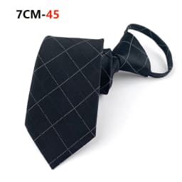 Zipper Tie Mens Necktie Lazy Pre-tied Ties Striped 7cm Neck Tie Zipper Necktie For Men Women Bridegroom Wedding Wholesale