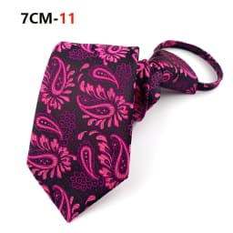 Zipper Tie Mens Necktie Lazy Pre-tied Ties Striped 7cm Neck Tie Zipper Necktie For Men Women Bridegroom Wedding Wholesale