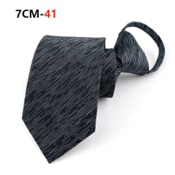 Zipper Tie Mens Necktie Lazy Pre-tied Ties Striped 7cm Neck Tie Zipper Necktie For Men Women Bridegroom Wedding Wholesale