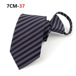 Zipper Tie Mens Necktie Lazy Pre-tied Ties Striped 7cm Neck Tie Zipper Necktie For Men Women Bridegroom Wedding Wholesale