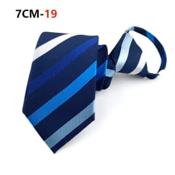 Zipper Tie Mens Necktie Lazy Pre-tied Ties Striped 7cm Neck Tie Zipper Necktie For Men Women Bridegroom Wedding Wholesale
