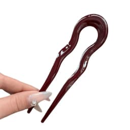 U-Shaped Hair Fork Fashion Tortoiseshell Acetate Acrylic Hairpin Geometric Design Headwear Hair Sticks Women Girls