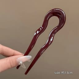 U-Shaped Hair Fork Fashion Tortoiseshell Acetate Acrylic Hairpin Geometric Design Headwear Hair Sticks Women Girls