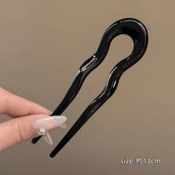 U-Shaped Hair Fork Fashion Tortoiseshell Acetate Acrylic Hairpin Geometric Design Headwear Hair Sticks Women Girls