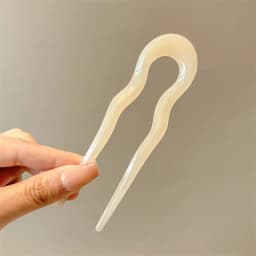 U-Shaped Hair Fork Fashion Tortoiseshell Acetate Acrylic Hairpin Geometric Design Headwear Hair Sticks Women Girls