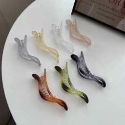 New Acrylic Matte Duckbill Hair Claws Barrettes Bow Solid Color Hair Clips Hair Accessories For Women Hairpin Ponytail Headwear