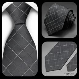 Luxury Black Colors 8CM Men's Necktie Paisley Striped Jacquard Cravat Business Ties For Man