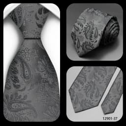 Luxury Black Colors 8CM Men's Necktie Paisley Striped Jacquard Cravat Business Ties For Man