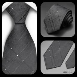 Luxury Black Colors 8CM Men's Necktie Paisley Striped Jacquard Cravat Business Ties For Man