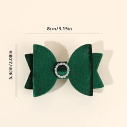 2Pcs Fashion Velvet Bow Hairpin Rhinestone Clips Volume tongs Double Braids Barrettes For Women Girls Accessories Headdresses