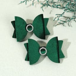 2Pcs Fashion Velvet Bow Hairpin Rhinestone Clips Volume tongs Double Braids Barrettes For Women Girls Accessories Headdresses
