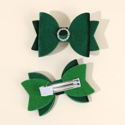 2Pcs Fashion Velvet Bow Hairpin Rhinestone Clips Volume tongs Double Braids Barrettes For Women Girls Accessories Headdresses